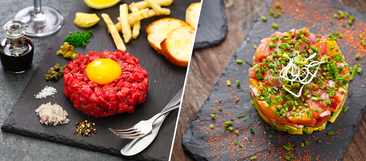 Tartare de bœuf ou saumon à volonté dès 2 personnes  