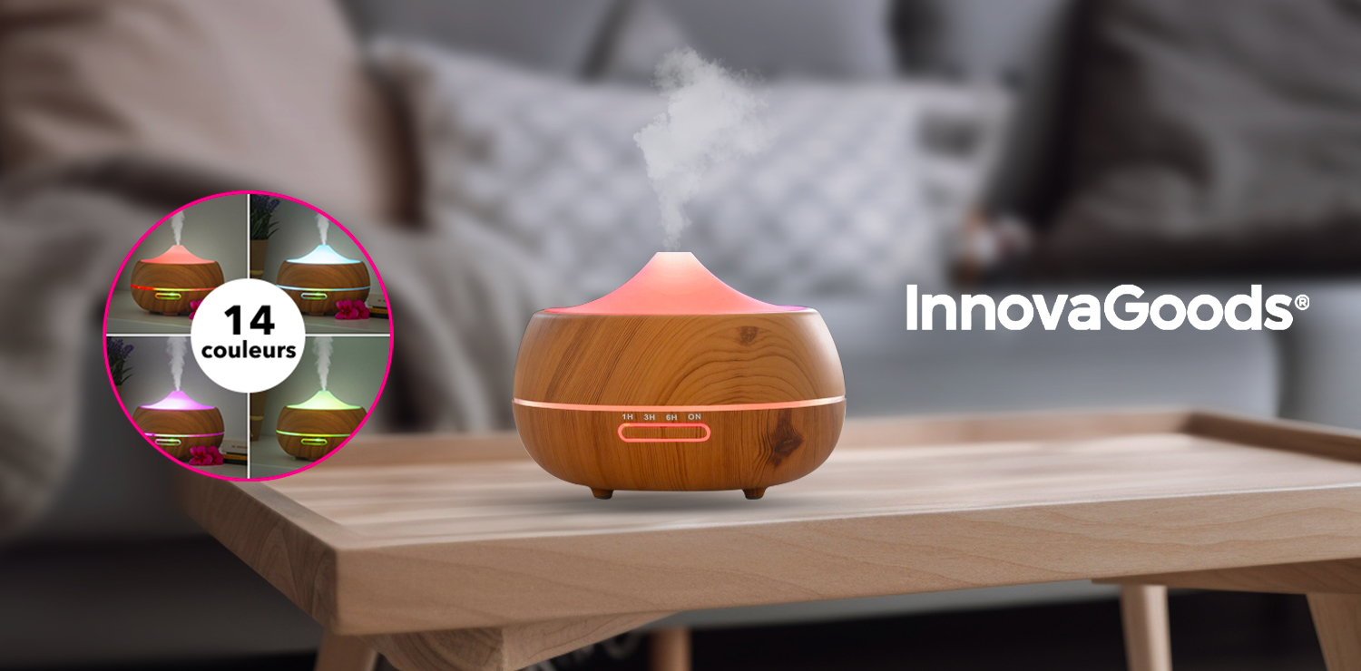 Humidificateur diffuseur d'arômes LED